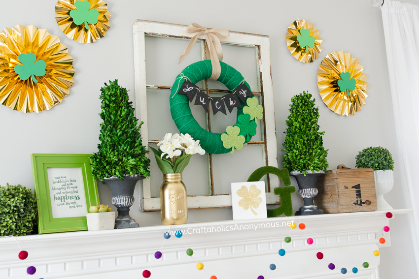 DIY St. Paddy's Day mantle