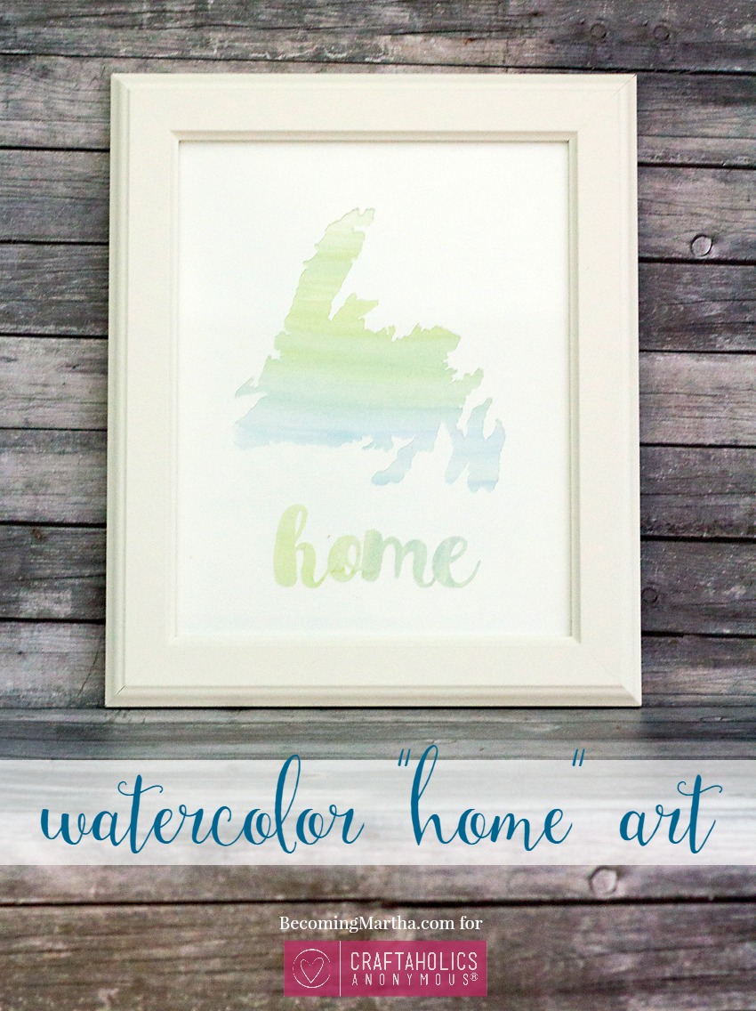 DIY Watercolor Home Art