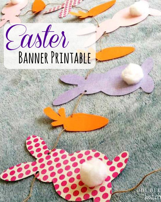 easter bunny banner printable