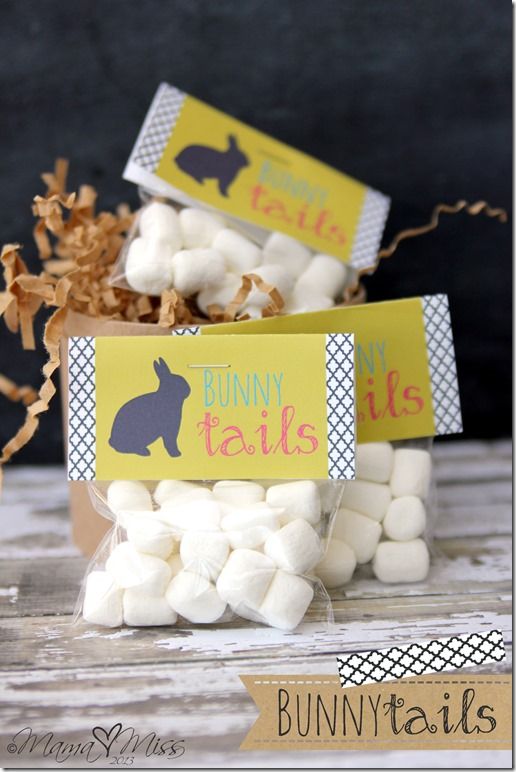 bunny tails printable topper