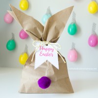 Easter Bunny Gift Bags with Free Printable Tags