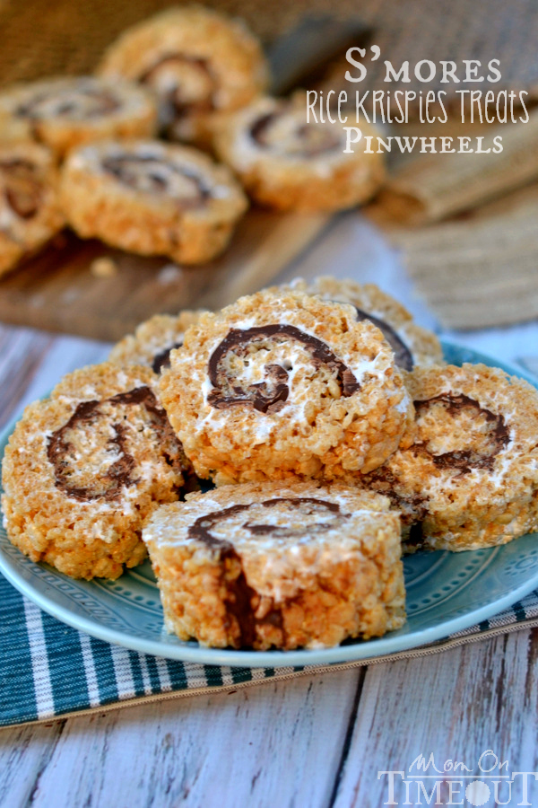 S'more Rice Krispie Pinwheels