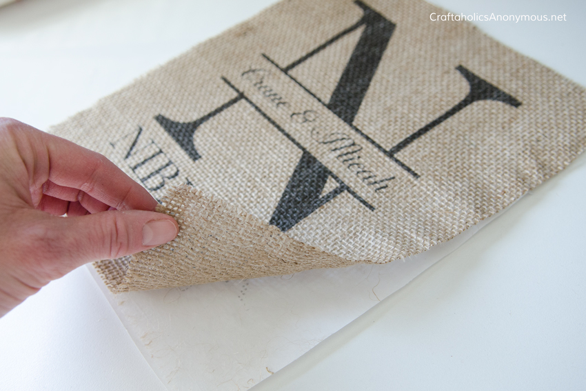 DIY Burlap Monogram tutorial
