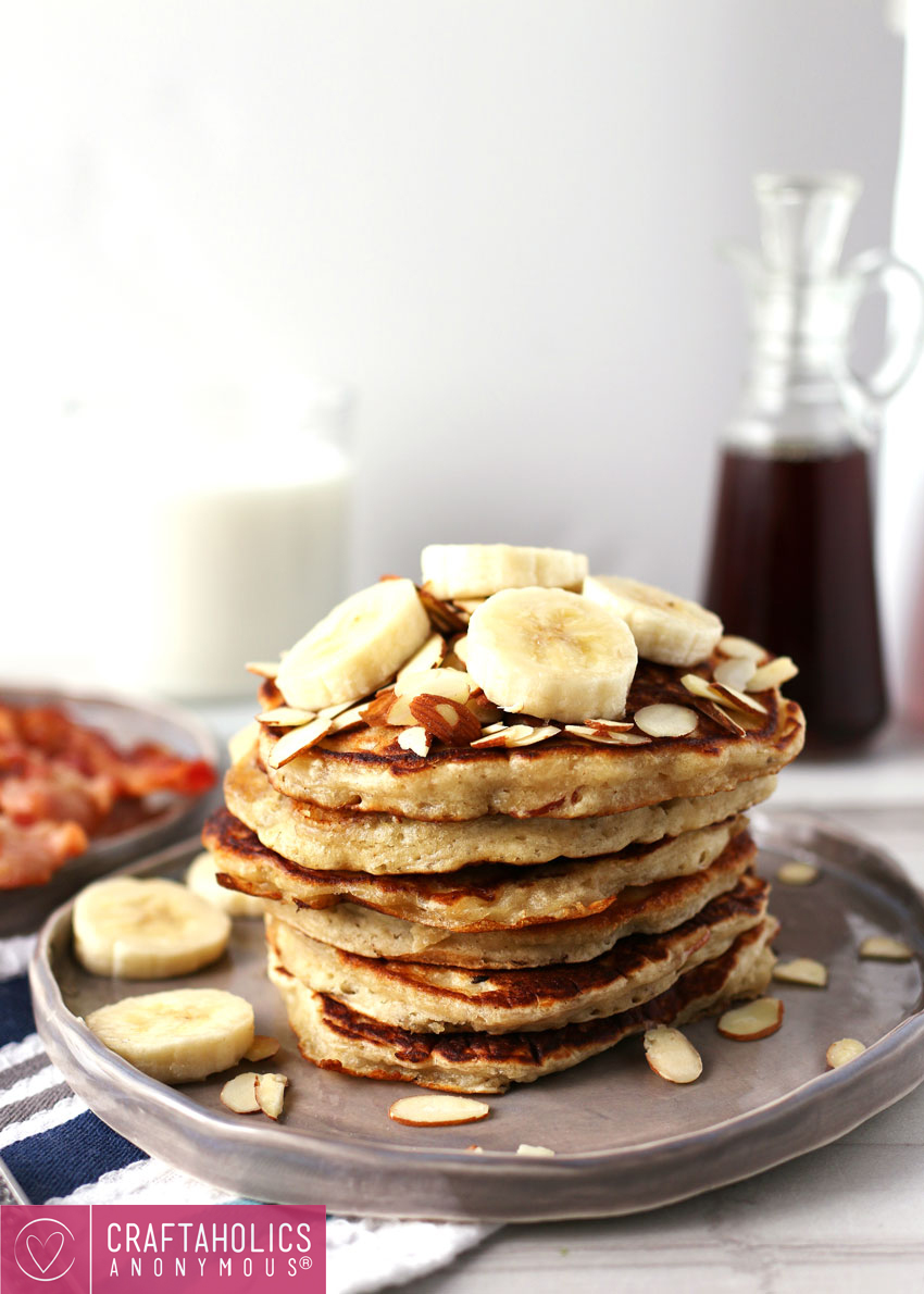 Easy Banana Almond Pancakes for Brunch