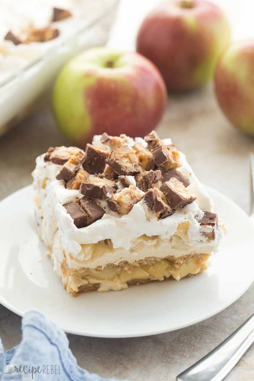 no bake snickers apple pie