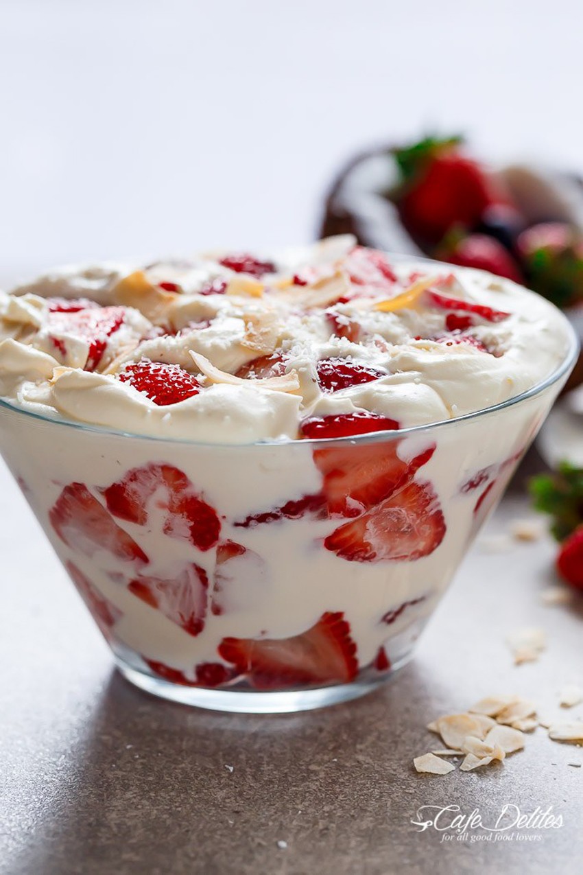 strawberry coconut summer salad