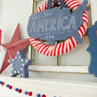 4th of July Mantle Decor