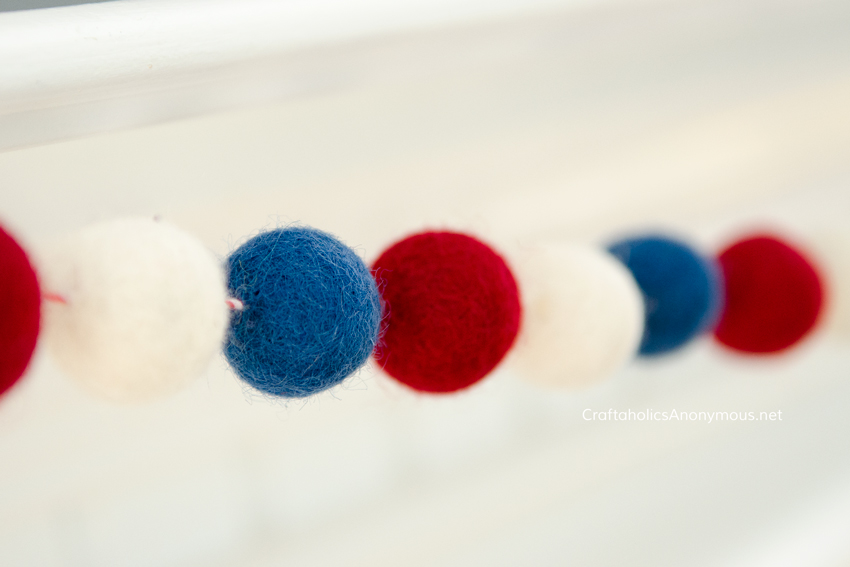 4th of July felt ball garland 4th of July felt ball garland