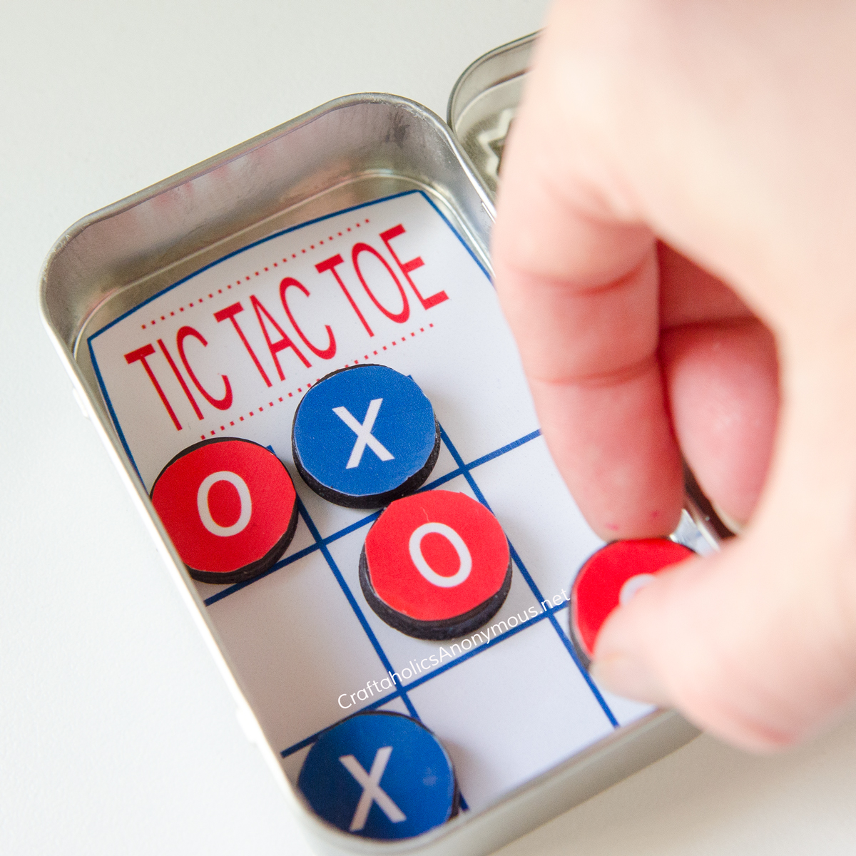 Craftaholics Anonymous®  DIY Pocket Tic Tac Toe Game with Printable