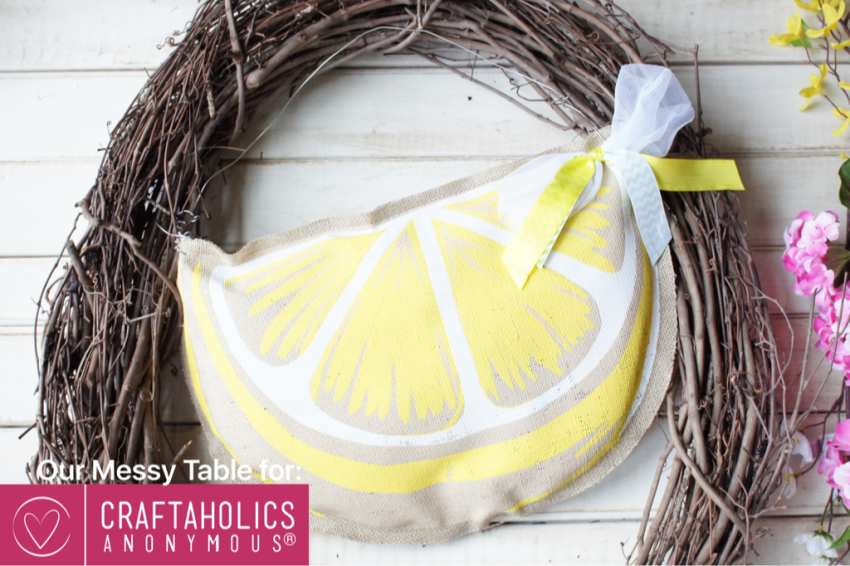 lemonade themed summer wreath