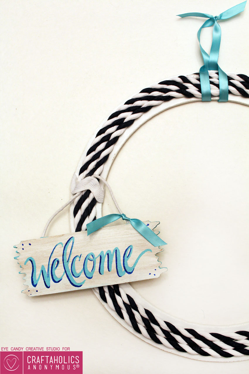 cute summer welcome wreath porch decor