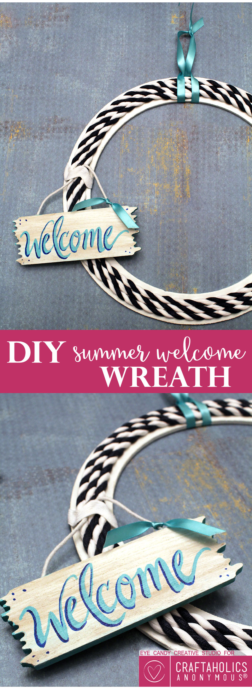 summer wreath DIY Summer Welcome Wreath