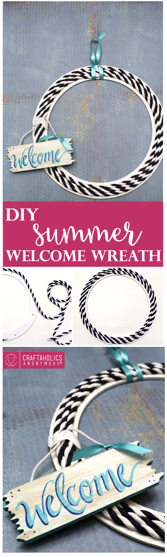 Easy Summer Welcome Wreath | Craftaholics Anonymous