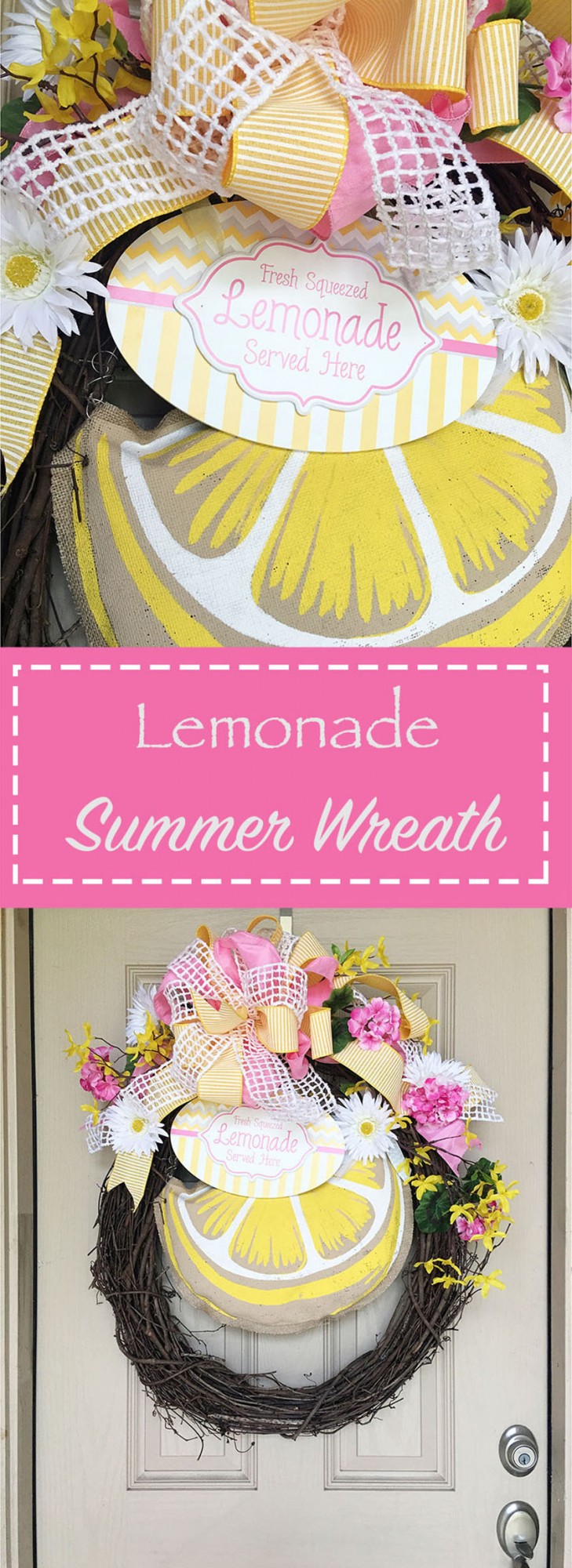 With just a few craft store supplies, you can make this cute summer wreath in an afternoon! Get the tutorial => craftaholicsanonymous.net