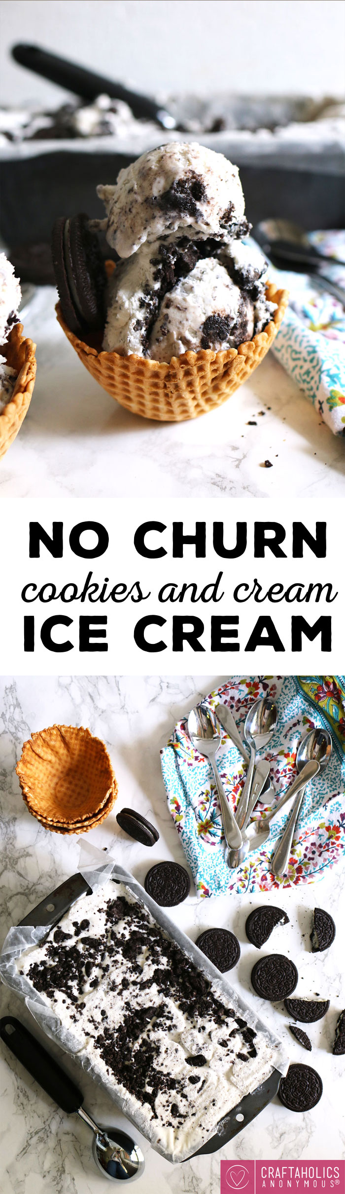 No-Churn Cookies and Cream Ice Cream