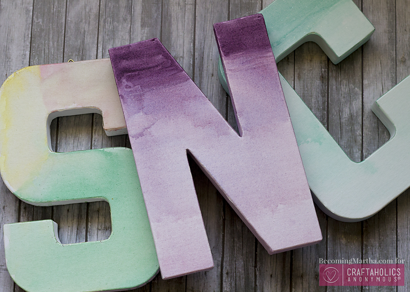 watercolor monogram diy tutorial painting with kids