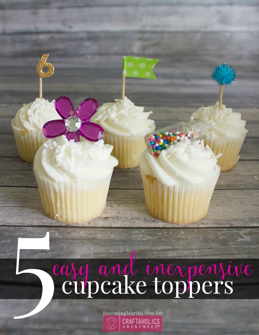 five easy inexpensive cupcake toppers