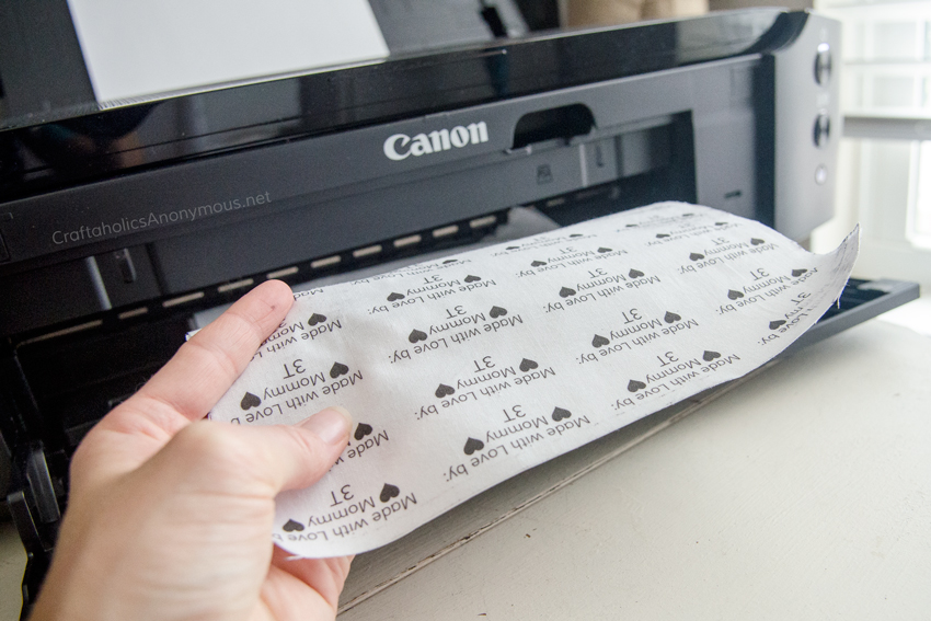 How to print DIY fabric labels tutorial