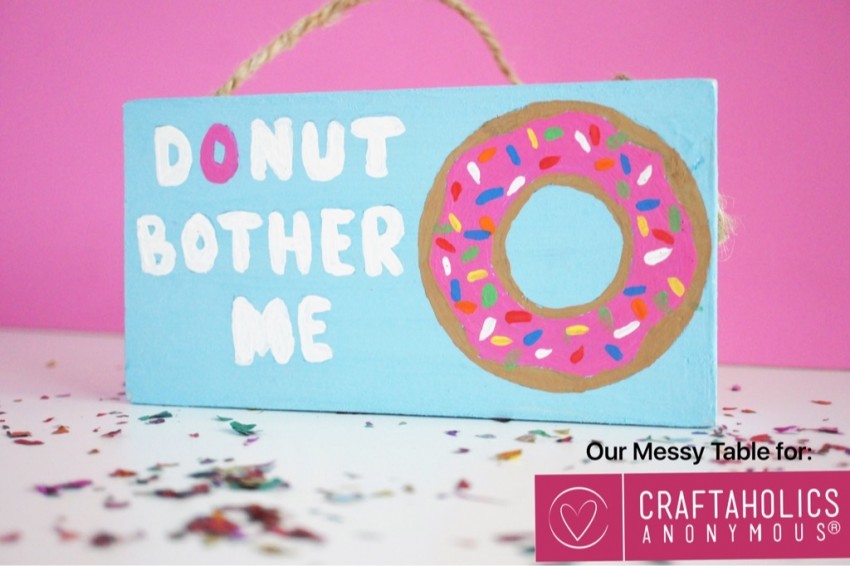 donut bother me door hanger