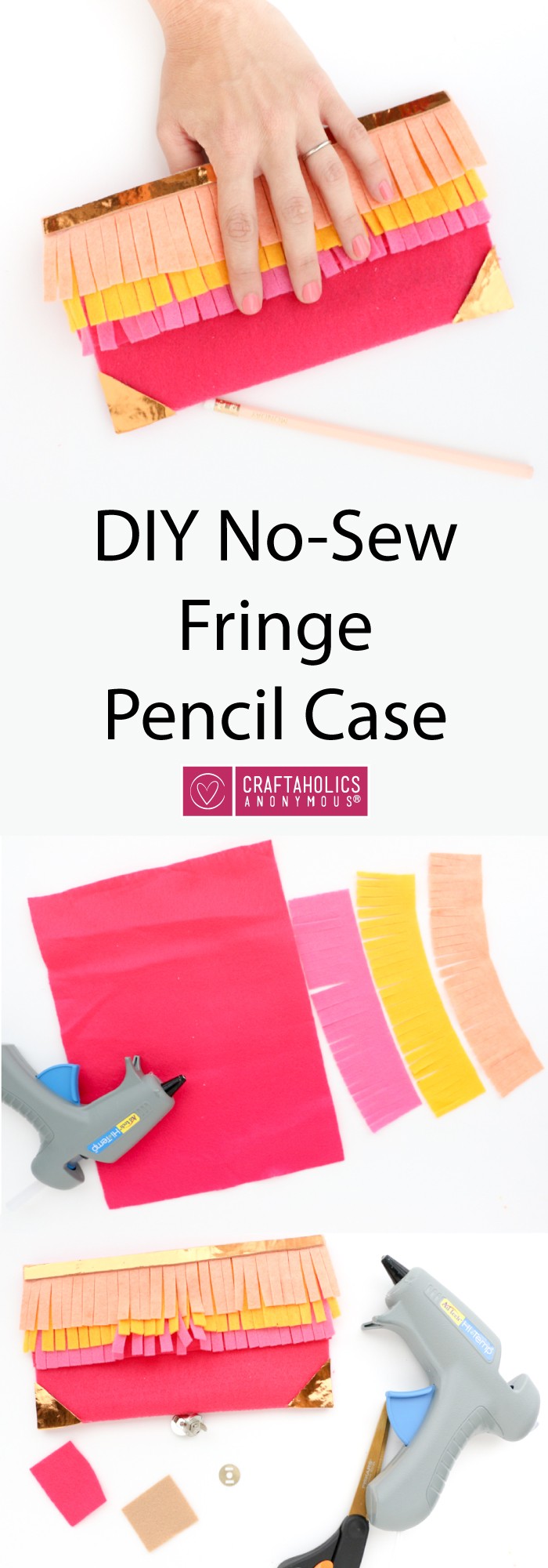New-Sew Fringed Pencil Case! Easy back to school project at craftaholicsanonymous.net