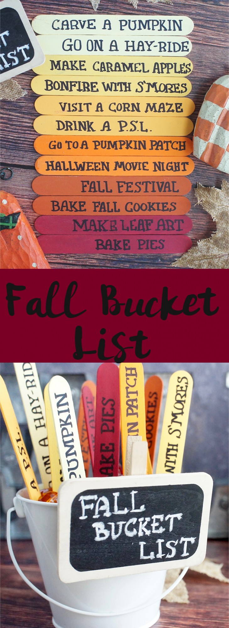 So many great bucket list ideas! This simple Fall Bucket List craft is an easy way to make sure you get all your fall adventures in! 