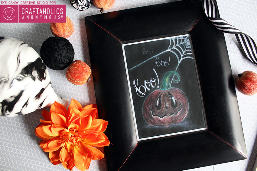 Free Halloween Chalk Art Print