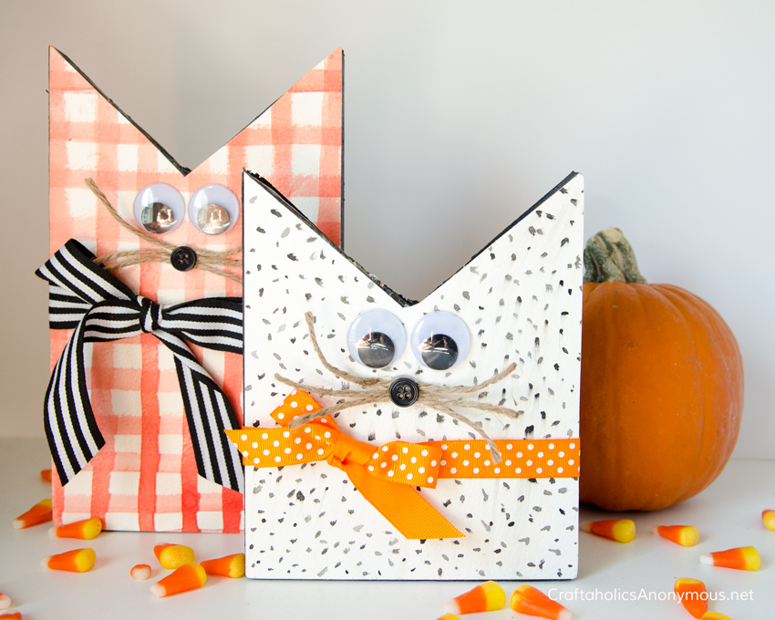 DIY Halloween cats craft idea