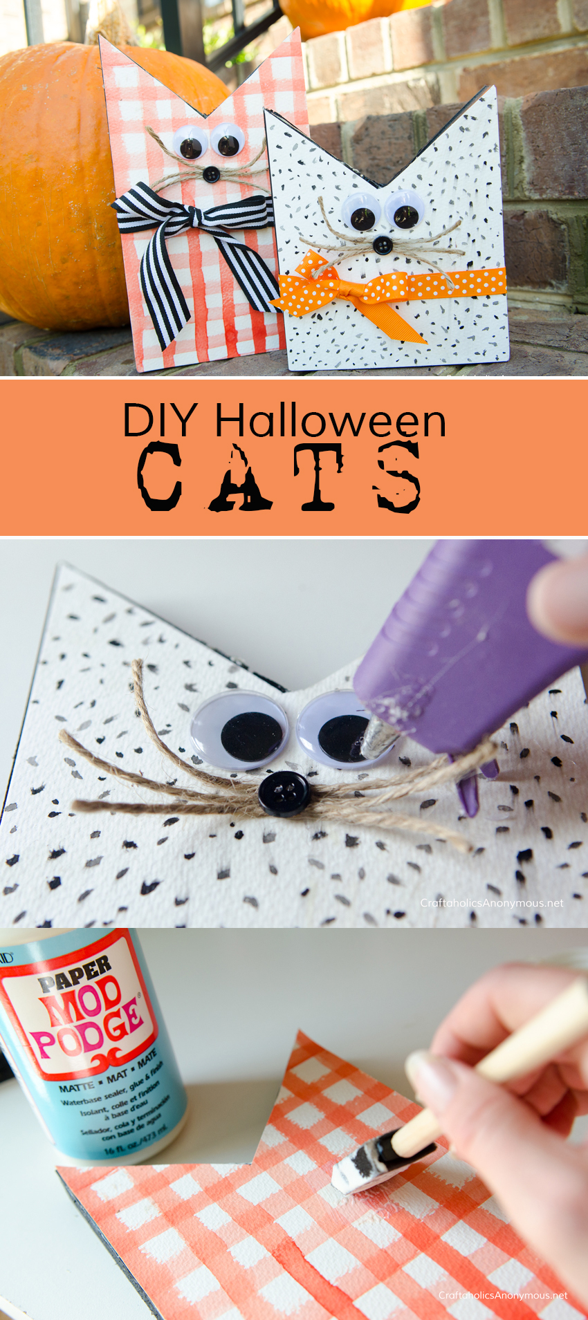 DIY Halloween Cats craft idea