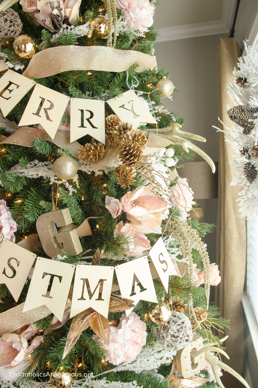 Pink + Floral Christmas Tree