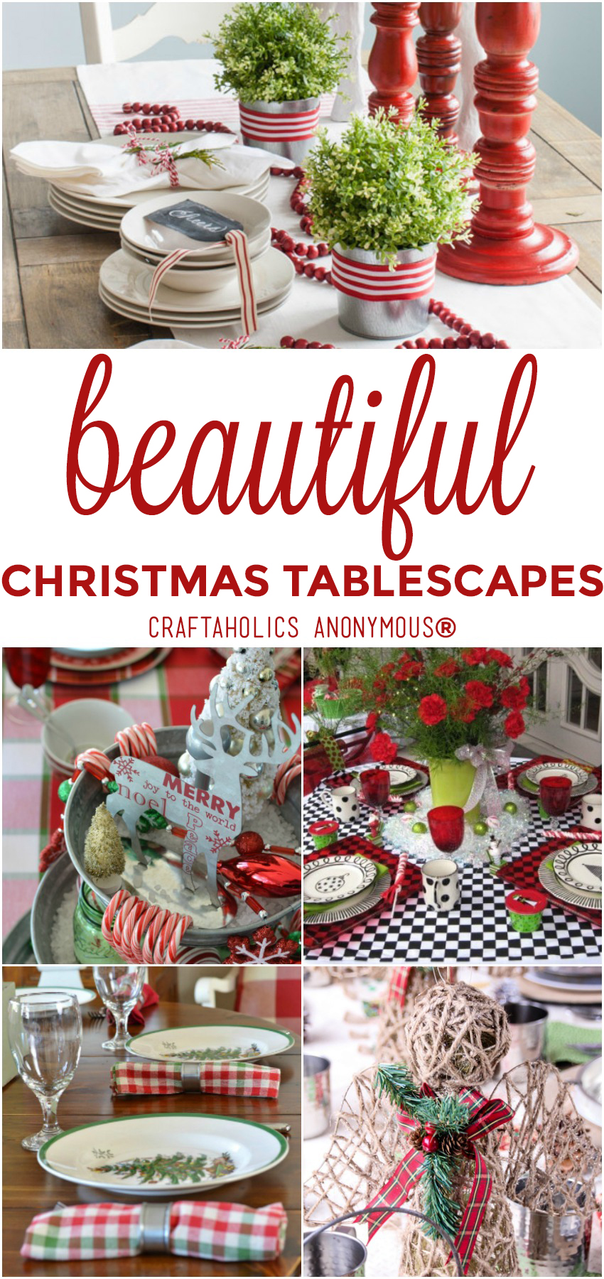 25 Beautiful Christmas Tablescapes from craftaholicsanonymous.net