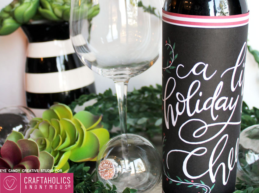 free christmas gift printable bottle wrap