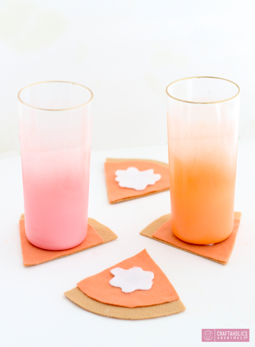 Easy Felt Pumpkin Pie Coasters