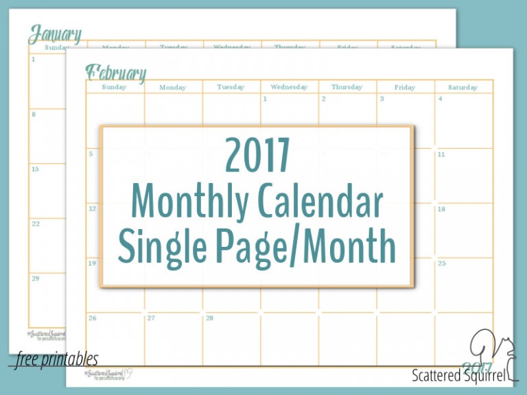 free printable 2017 calendars 