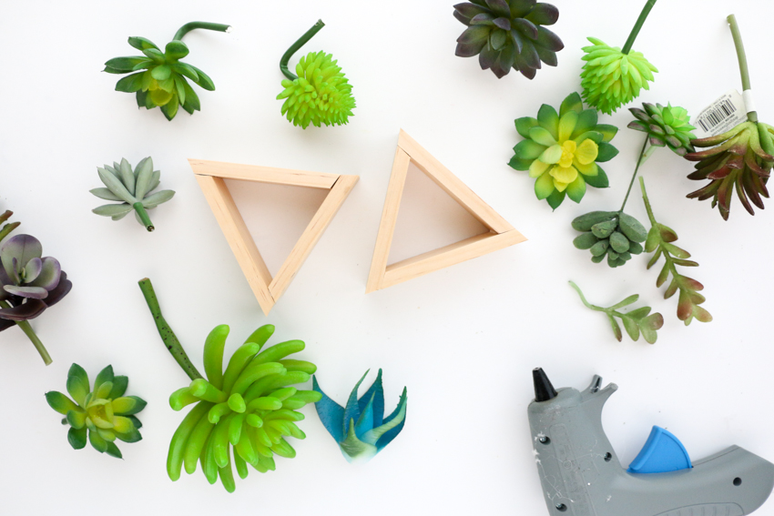 Simple Wooden Tree Succulent Ornaments