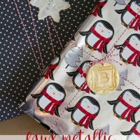Faux Metallic Ornament Gift Toppers