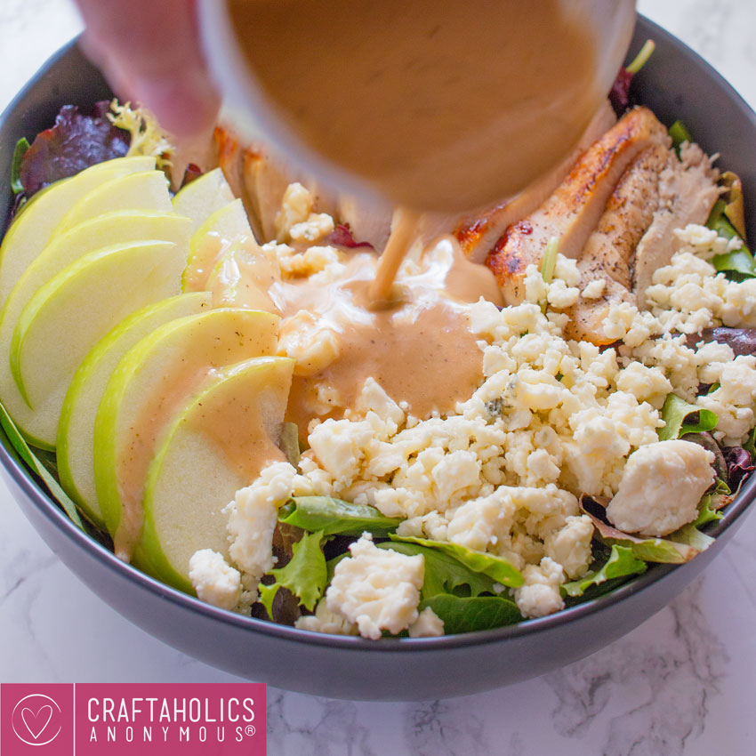 easy and delicious grilled chicken apple gorgonzola salad