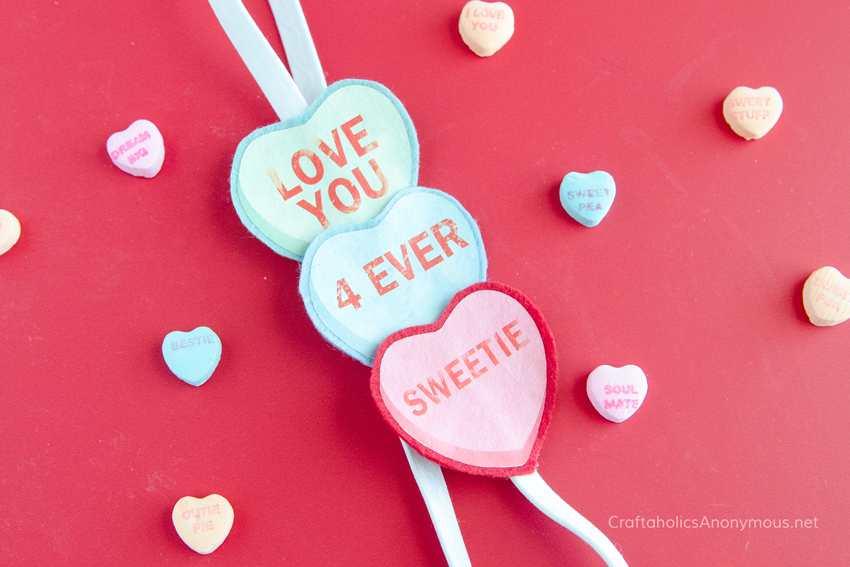 Valentine Conversation Hearts craft idea