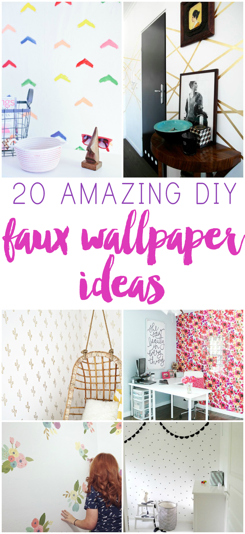 Amazing Faux Wallpaper DIYs