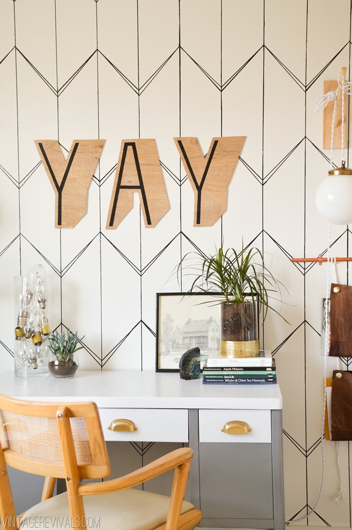 faux wallpaper DIYs