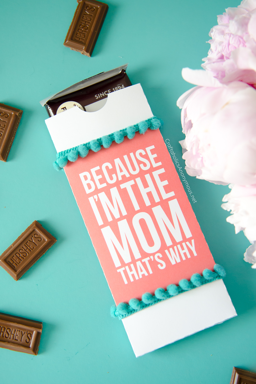Mother's Day gift idea - chocolate candy bar wrapper Mother's Day gift idea - chocolate candy bar wrapper