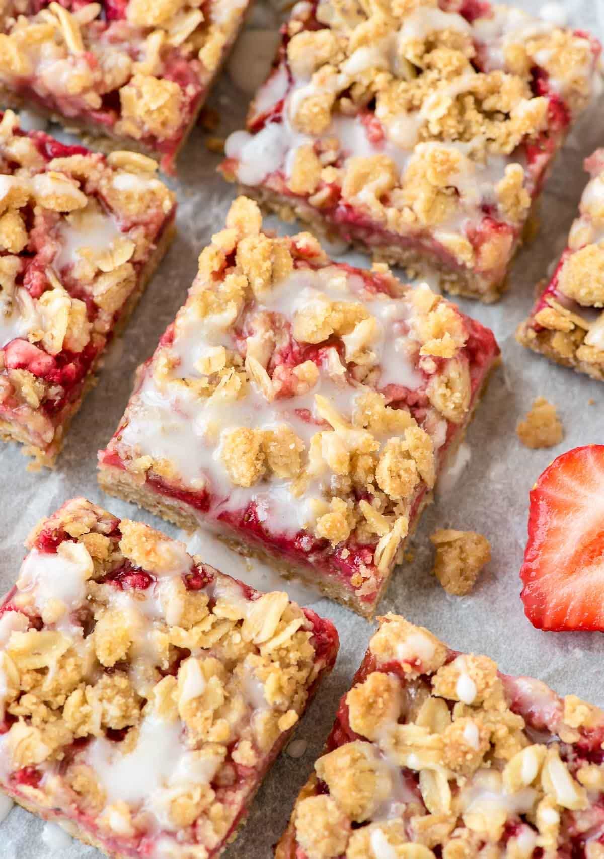 strawberry oatmeal bars