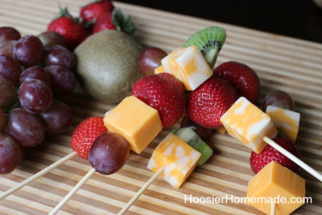 fruit and cheese kabobs