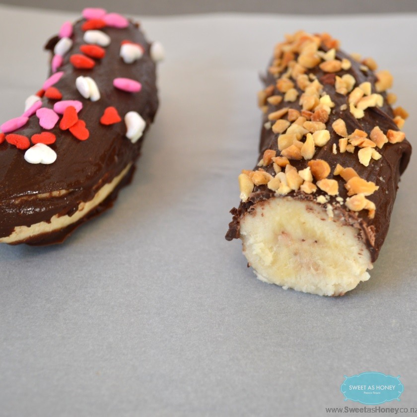 frozen chocolate bananas