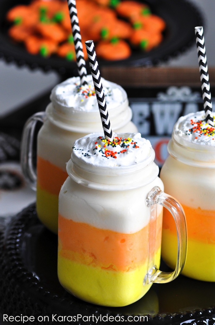 Candy Corn Milkshake from Kara's Party Ideas