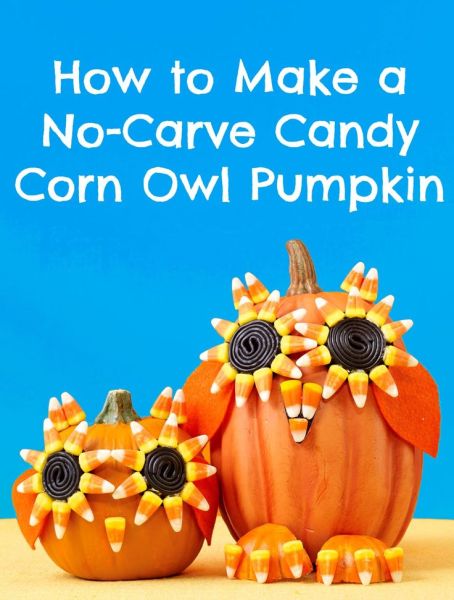  Candy Corn No Carve Pumpkin from All You