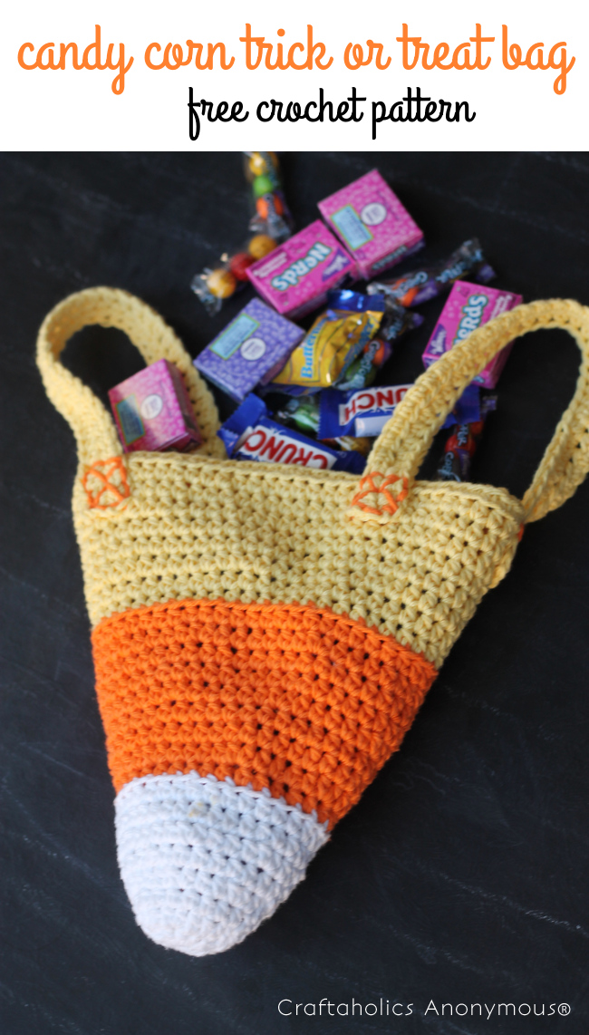 Crochet Candy Corn Trick or Treat Bag