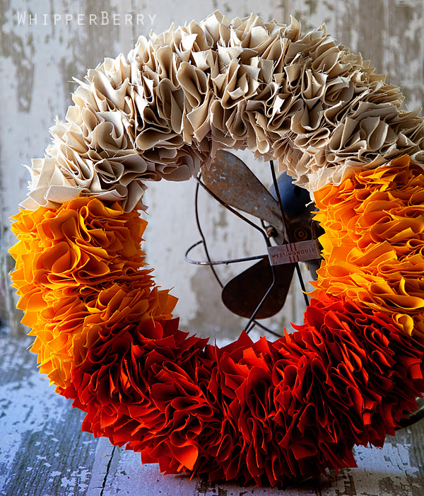 Candy Corn Wreath by Whipperberry
