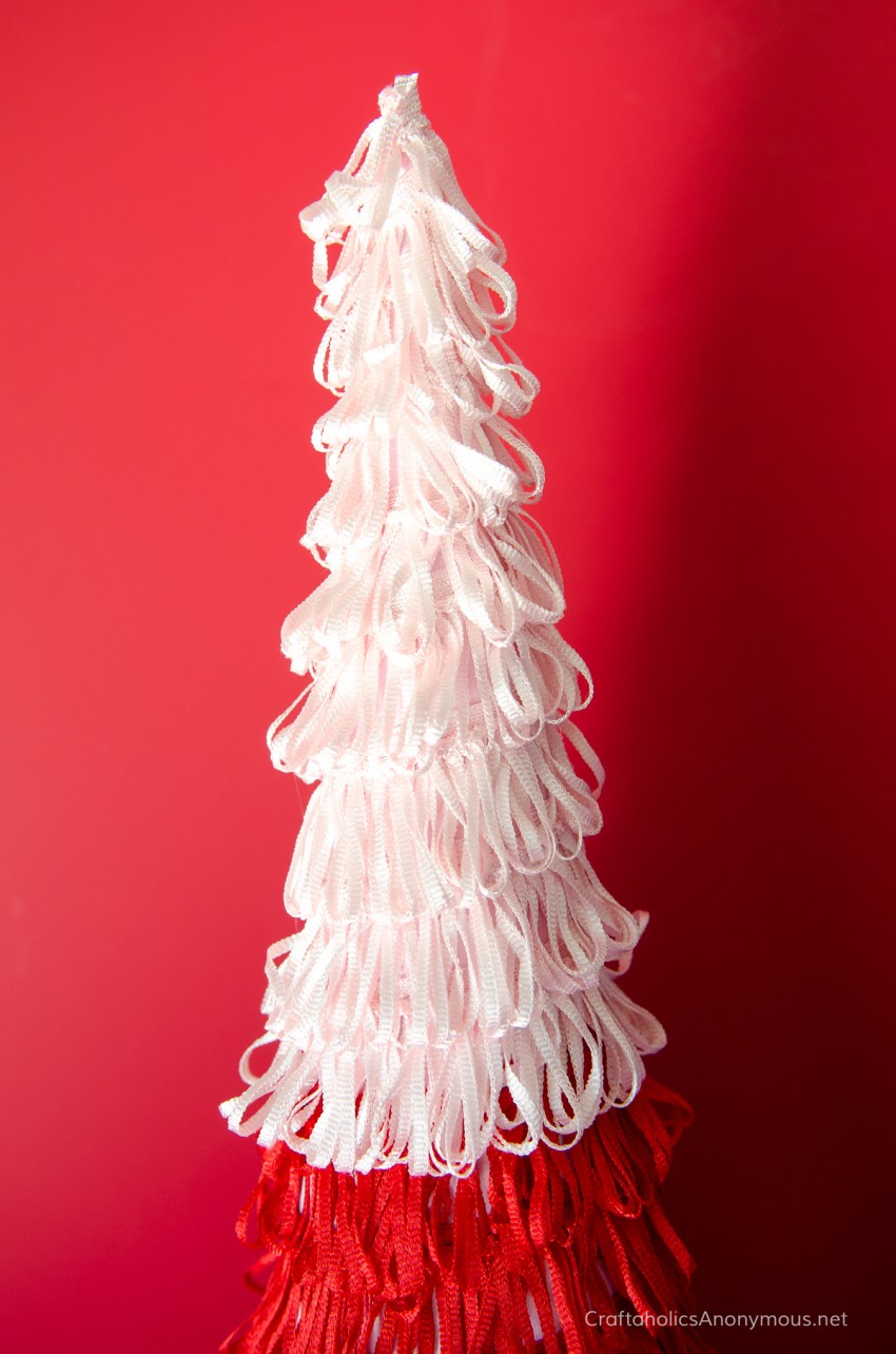 Ruffle Christmas tree craft idea