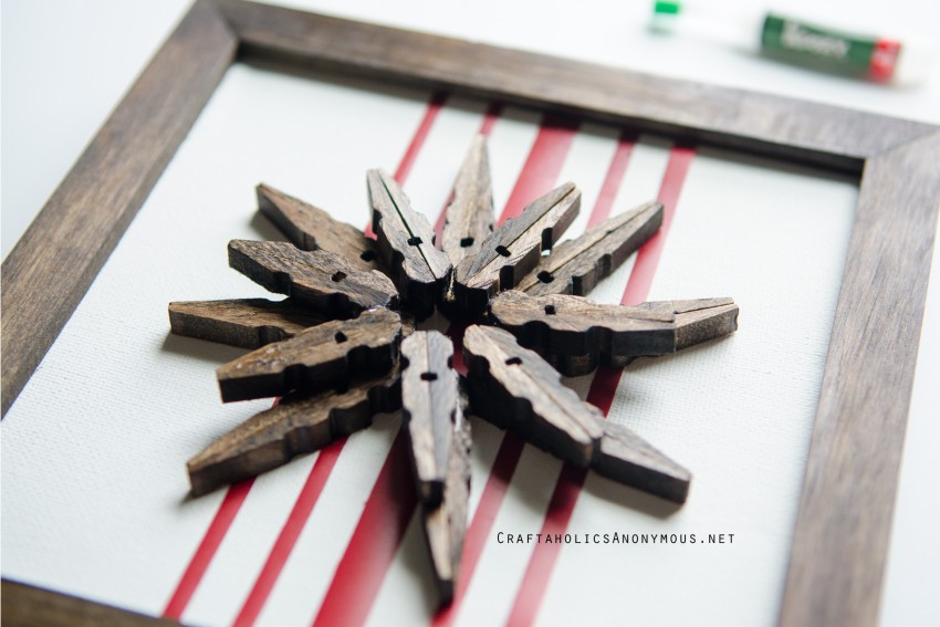  Clothespin Snowflake DIY Wood 