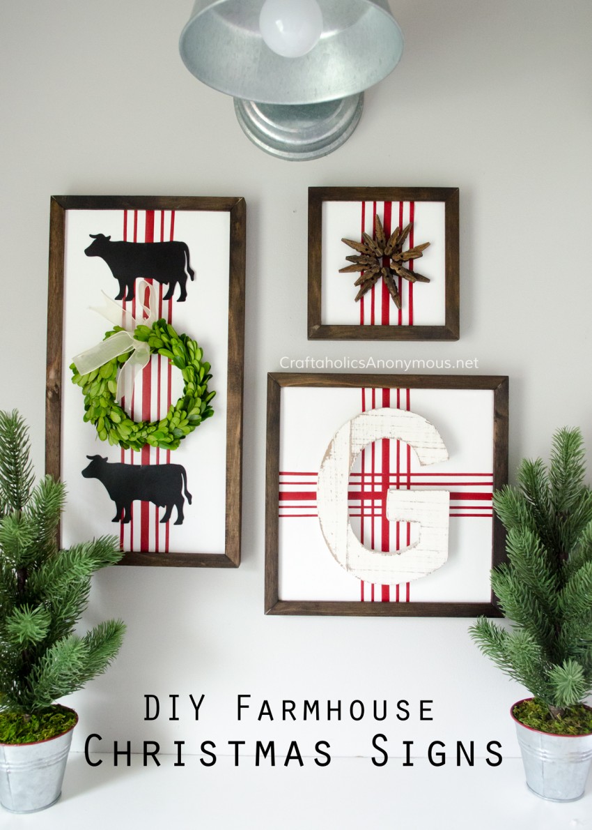 DIY Farmhouse Christmas signs